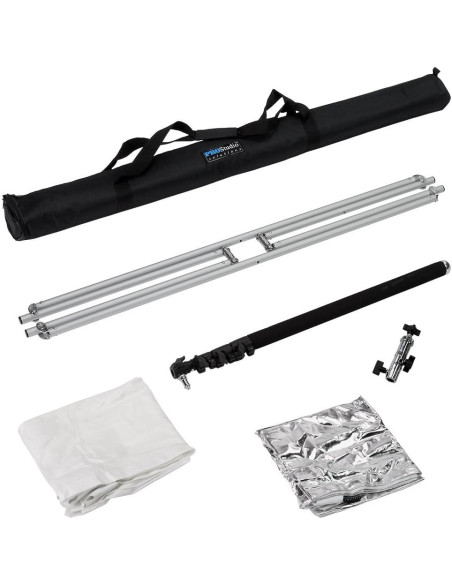 Kit Difusor de Sol Fotodiox 122x122cm con Boom y Funda Kit Difusor de Sol Fotodiox 122x122cm con Boom y Funda