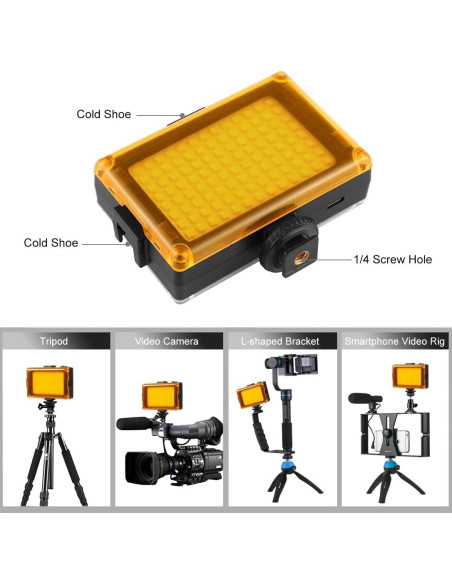 Luces de Video Portátiles Puluz para Cámaras DSLR con Filtros Luces de Video Portátiles Puluz para Cámaras DSLR con Filtros