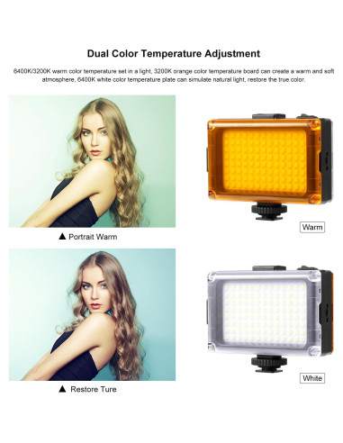 Luces de Video Portátiles Puluz para Cámaras DSLR con Filtros