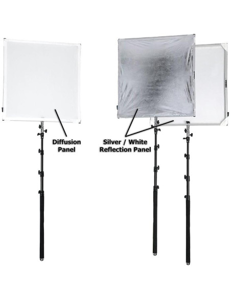 Kit Difusor de Sol Fotodiox 122x122cm con Boom y Funda Kit Difusor de Sol Fotodiox 122x122cm con Boom y Funda