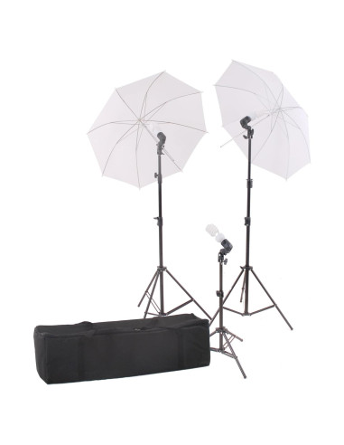 Kit de Luz Continua 600W con Paraguas StudioFX CHDK3