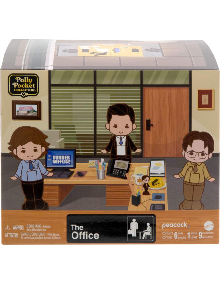 Polly Pocket x The Office Set Compacto 6 Muñecas y 9 Accesorios Polly Pocket x The Office Set Compacto 6 Muñecas y 9 Accesorios