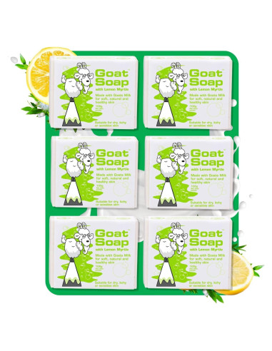 Paquete de 6 Jabones de Leche de Cabra Goat Soap 6 x 100g Mirtillo