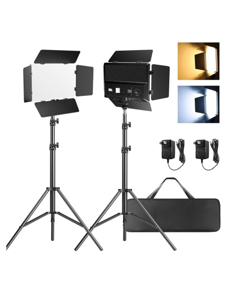 Kit de Luz de Video LED Pixel Bi-Color 2500-6500K - 2 Luces