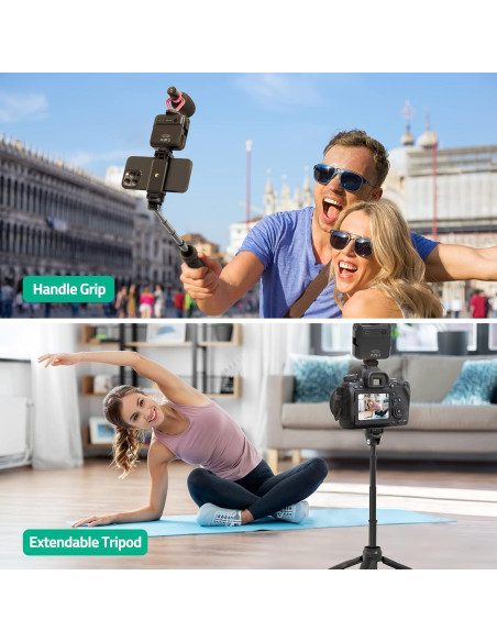 Kit de Vlogging TECELKS para Smartphone con Luz LED y Trípode Kit de Vlogging TECELKS para Smartphone con Luz LED y Trípode