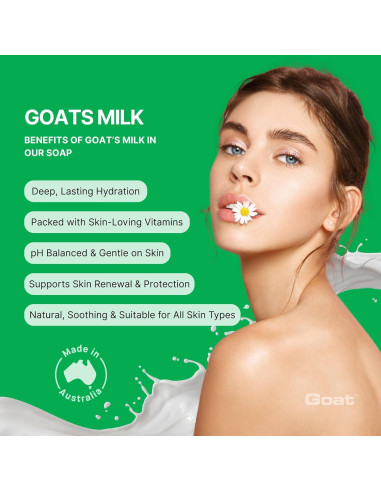 Paquete de 6 Jabones de Leche de Cabra Goat Soap 6 x 100g Mirtillo