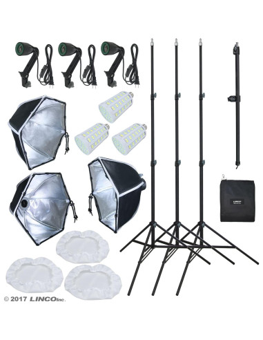 Kit de Iluminación Fotográfica LINCO AM209 con Brazo Boom y Bolsa