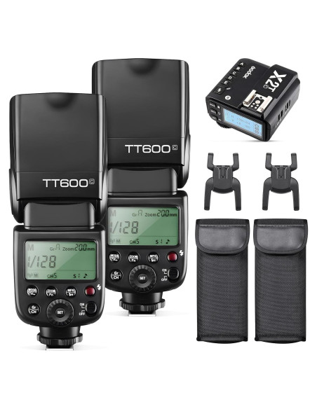 Kit Flash Inalámbrico Godox TT600 + Transmisor X2T-C para Canon Kit Flash Inalámbrico Godox TT600 + Transmisor X2T-C para Canon