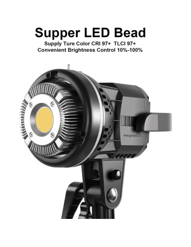 Luz de Video LED GVM 80W con Paraguas Suave 5600K CRI97+