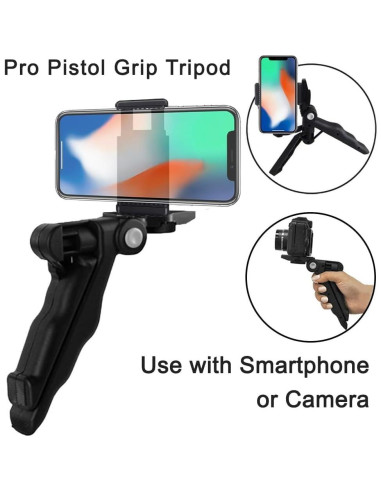 Kit de Vlogging eDealz Pro Grip con Luz LED y Micrófono