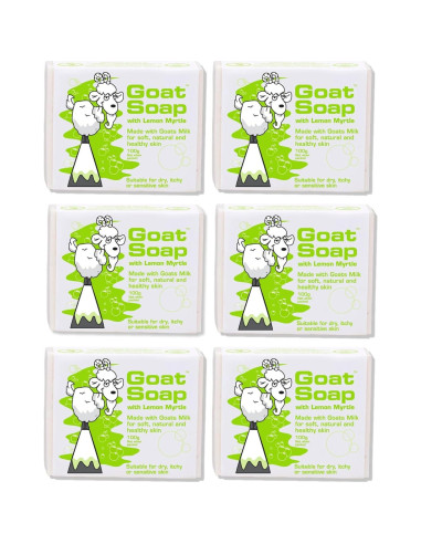 Paquete de 6 Jabones de Leche de Cabra Goat Soap 6 x 100g Mirtillo