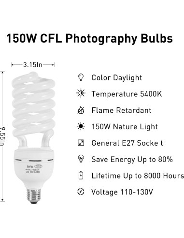 Bombilla CFL 150W E27 Skytex Luz Diurna 5400K Fotografía