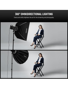 Softbox Parabólico NEEWER 70cm con Difusores y Rejilla 2