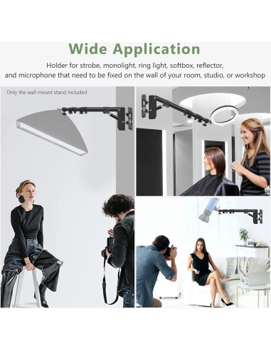 Soporte de Pared para Anillo de Luz MSKIRA 110cm Ajustable