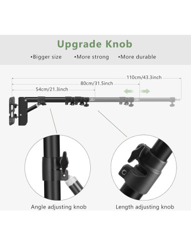 Soporte de Pared para Anillo de Luz MSKIRA 110cm Ajustable