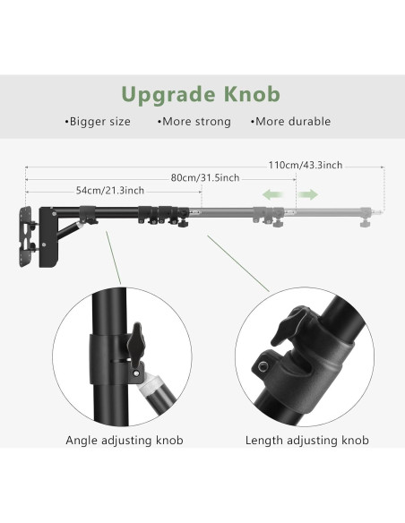 Soporte de Pared para Anillo de Luz MSKIRA 110cm Ajustable Soporte de Pared para Anillo de Luz MSKIRA 110cm Ajustable