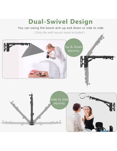 Soporte de Pared para Anillo de Luz MSKIRA 110cm Ajustable
