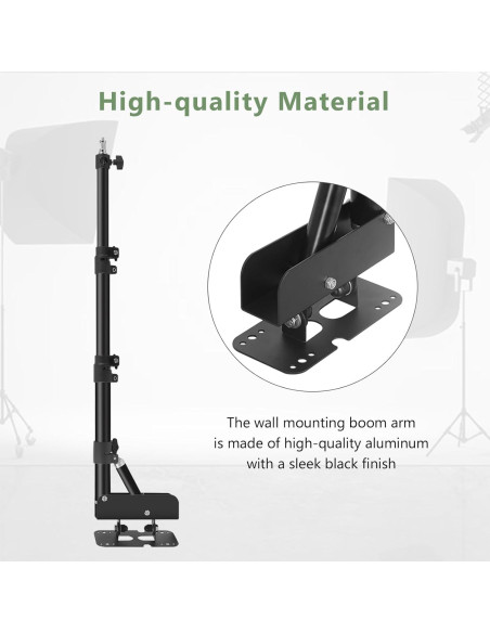 Soporte de Pared para Anillo de Luz MSKIRA 110cm Ajustable Soporte de Pared para Anillo de Luz MSKIRA 110cm Ajustable
