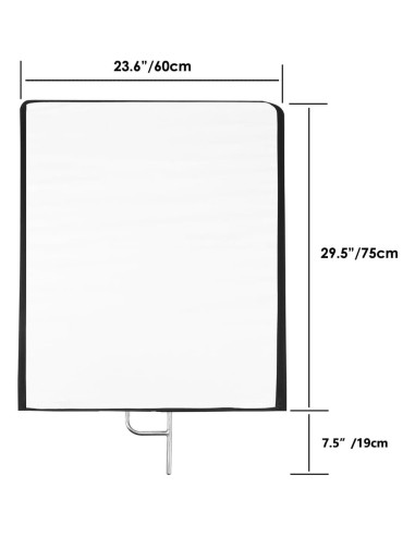 Kit Bandera Reflectora de Luz Tenbest 60x75cm 4-en-1 Plegable