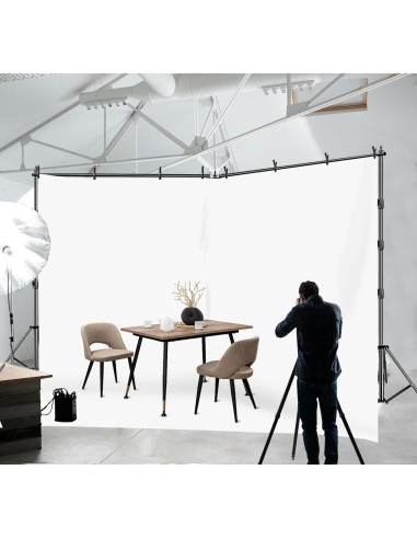 Soporte de Fondo Ajustable 6x3m HYJ-INC con Pinzas y Bolsa