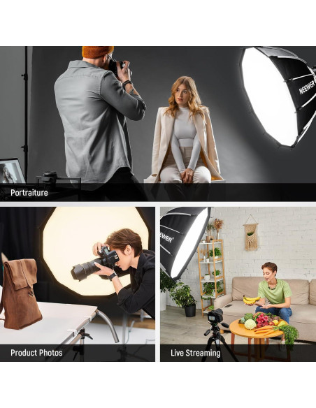 Softbox Parabólico NEEWER 65 cm con Montura Bowens y Difusores Softbox Parabólico NEEWER 65 cm con Montura Bowens y Difusores