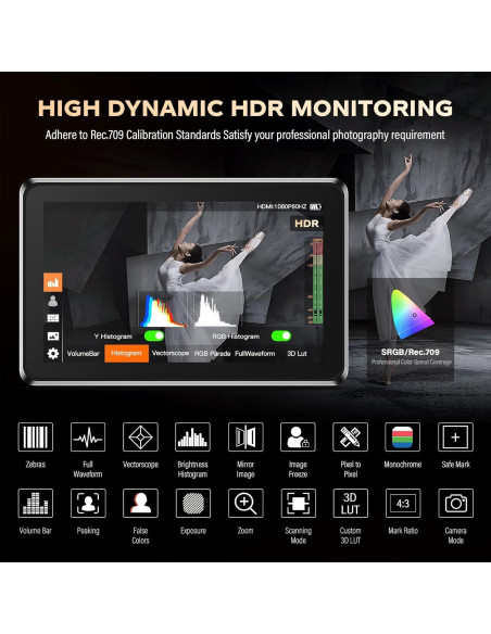 Monitor de Campo Viltrox DC-X2 6" FHD 2000 Nits Táctil Monitor de Campo Viltrox DC-X2 6" FHD 2000 Nits Táctil
