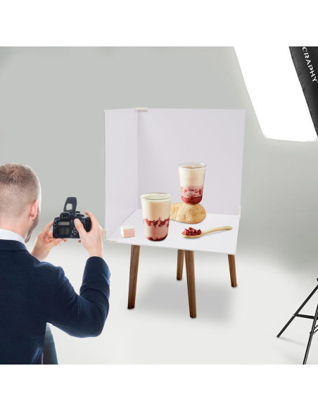 3 Fondos de Fotografía Doble Cara 60x60cm PVC Blanco/Marmoleado 3 Fondos de Fotografía Doble Cara 60x60cm PVC Blanco/Marmoleado