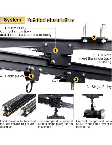 Sistema de Pantógrafo DATOUBOSS 3.0m x 3.0m para Fotografía