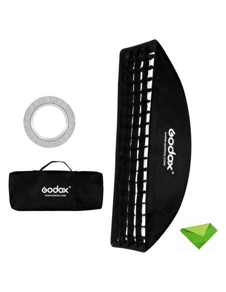 Softbox Strip Godox 30x120cm con Montura Bowens y Rejilla Softbox Strip Godox 30x120cm con Montura Bowens y Rejilla
