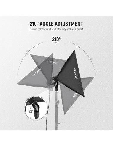 Softbox NEEWER 40x40cm con Socket E26 y Difusor Blanco