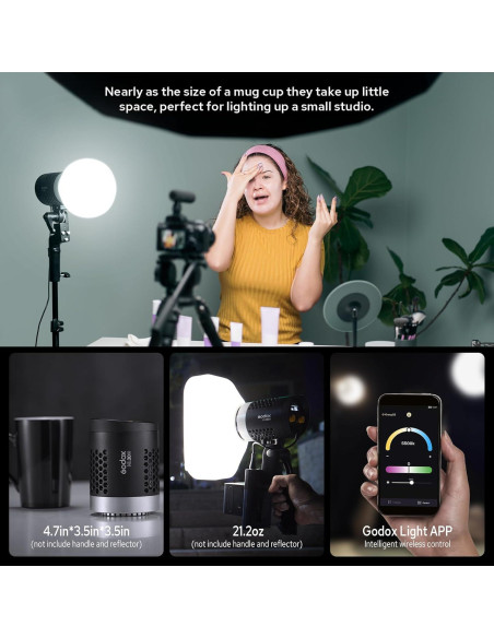 Luz de Video LED Godox ML30Bi Portátil Bi-Color 2800K-6500K Luz de Video LED Godox ML30Bi Portátil Bi-Color 2800K-6500K