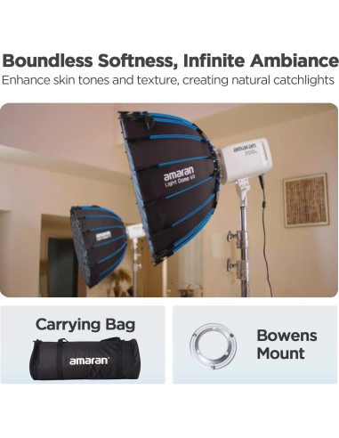 Softbox Circular Amaran Light Dome 90cm con Montura Bowens