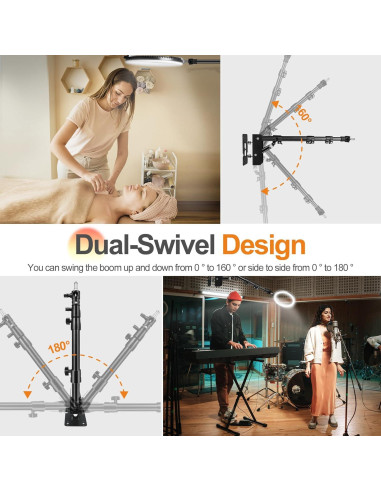 Soporte de Pared para Luz de Anillo Fotoumgl 106cm Ajustable