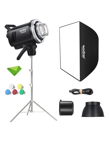 Flash de Estudio Godox MS300V 300W con Soporte y Softbox Flash de Estudio Godox MS300V 300W con Soporte y Softbox