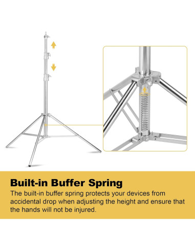 Soporte de Luz Ajustable Meking 2.8m Acero Inoxidable 15kg