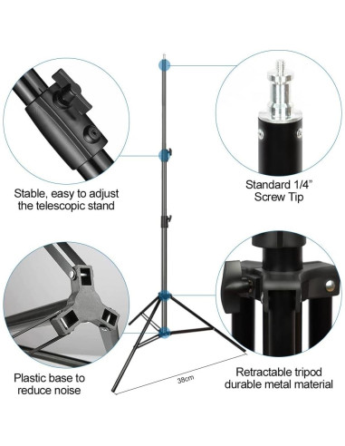Soporte de Luz ITOTIN Ajustable 2.8m Plegable 2 Paquete