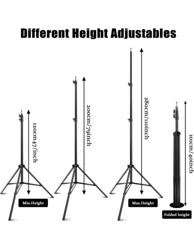 Soporte de Luz JYJZPB 280cm Ajustable 10kg para Fotografía