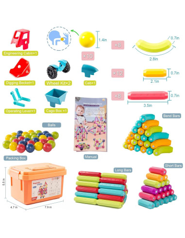 Bloques Magnéticos de Construcción 38PCS Yiwu para Niños 3-8 Años
