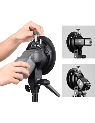 Soporte Godox S-Type Bowens S para Flash Speedlite y Softbox