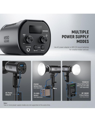 Luz de Video LED NEEWER MS150 130W 5600K con Softbox y Control Inalámbrico