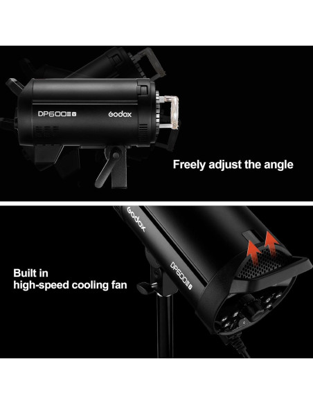Flash de Estudio Godox DP600III-V 600Ws GN106 5800K-200K Flash de Estudio Godox DP600III-V 600Ws GN106 5800K-200K