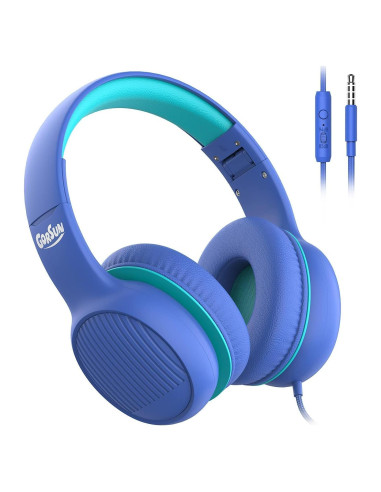 Auriculares con Cable Gorsun GS-A66 para Niños Azul 85dB