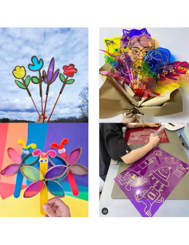 Paquete de 10 Filtros de Gel de Luz SouilGoal A4 Multicolor