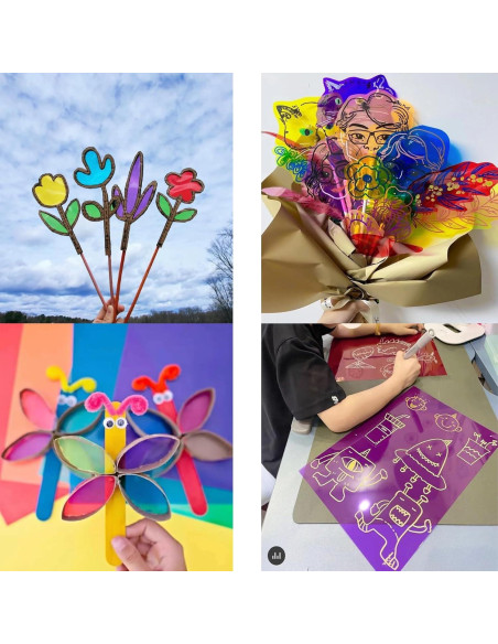 Paquete de 10 Filtros de Gel de Luz SouilGoal A4 Multicolor Paquete de 10 Filtros de Gel de Luz SouilGoal A4 Multicolor