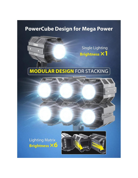 Luz de Video COLBOR CL60 65W LED Control APP 2700-6500K Luz de Video COLBOR CL60 65W LED Control APP 2700-6500K