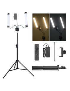 Luz Esteticista AMBITFUL AL-20 con Soporte Doble Brazo 3000K-6000K