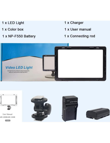 Panel de Luz LED Portátil Mcoplus Air-1000b Bicolor 3200K-5500K