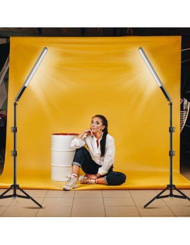 Luz Fotográfica LED RGB Portátil Hagibis 2 Pack 1000 Lúmenes