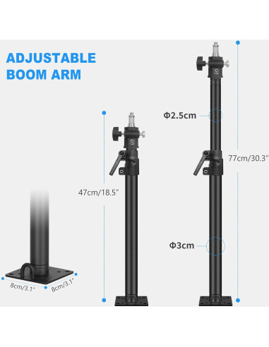 Soporte de Techo MSKIRA 76.2 cm para Cámara y Luz LED