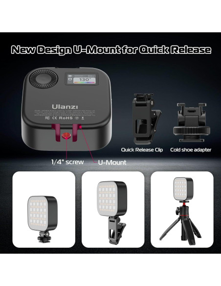 Ulanzi U60 Luz de Video RGB LED Portátil 2500mAh 2500-9000K Ulanzi U60 Luz de Video RGB LED Portátil 2500mAh 2500-9000K